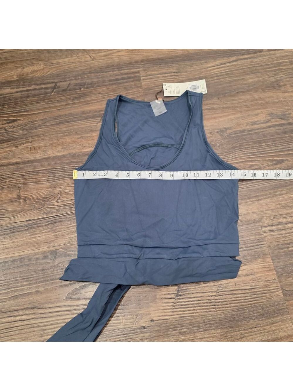 Calia Tie Wrap Tank Top M Blue Workout Athletic Crop NWT BodyBreeze - Picture 7 of 9